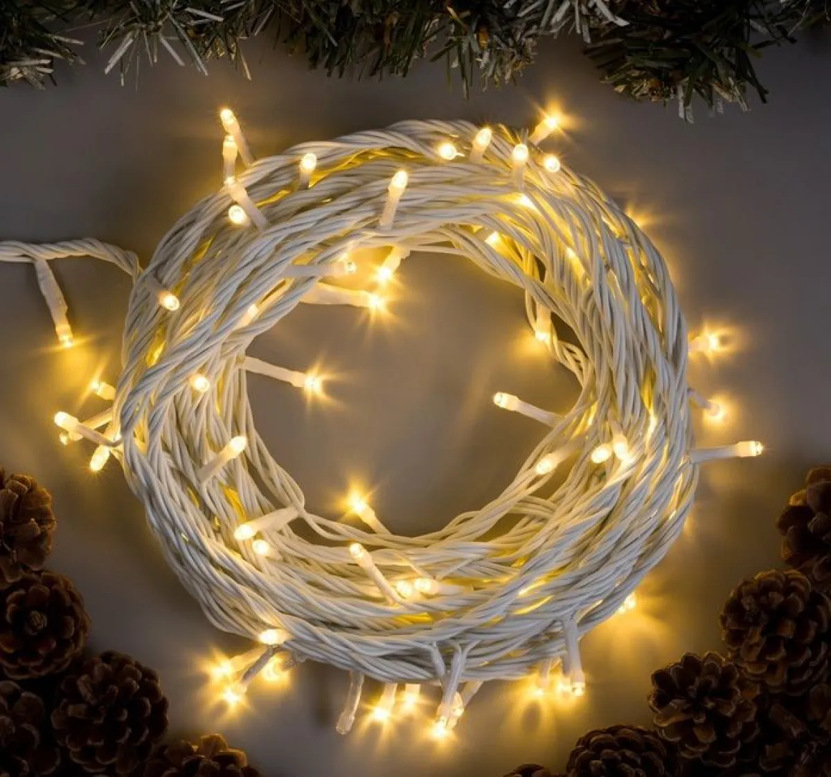 Гирлянда "Нить" уличная, УМС, провод белый, 10 м, 100 LED, 220 В, 3 Вт, стыкуется, разноцветная — фото 6