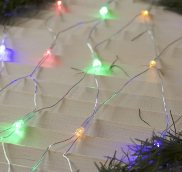 Гирлянда "Сеть", 1.6 х 1.6 м, LED-144-220V, нить прозрачная, разные цвета