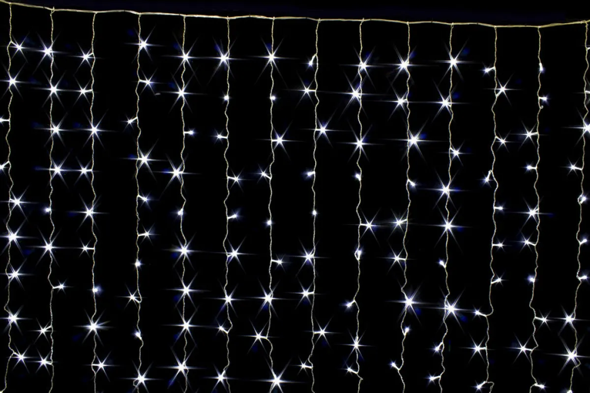 Гирлянда "Занавес (дождь)" 100 LED, 1,5х1 м, контроллер, разноцветная — фото 3