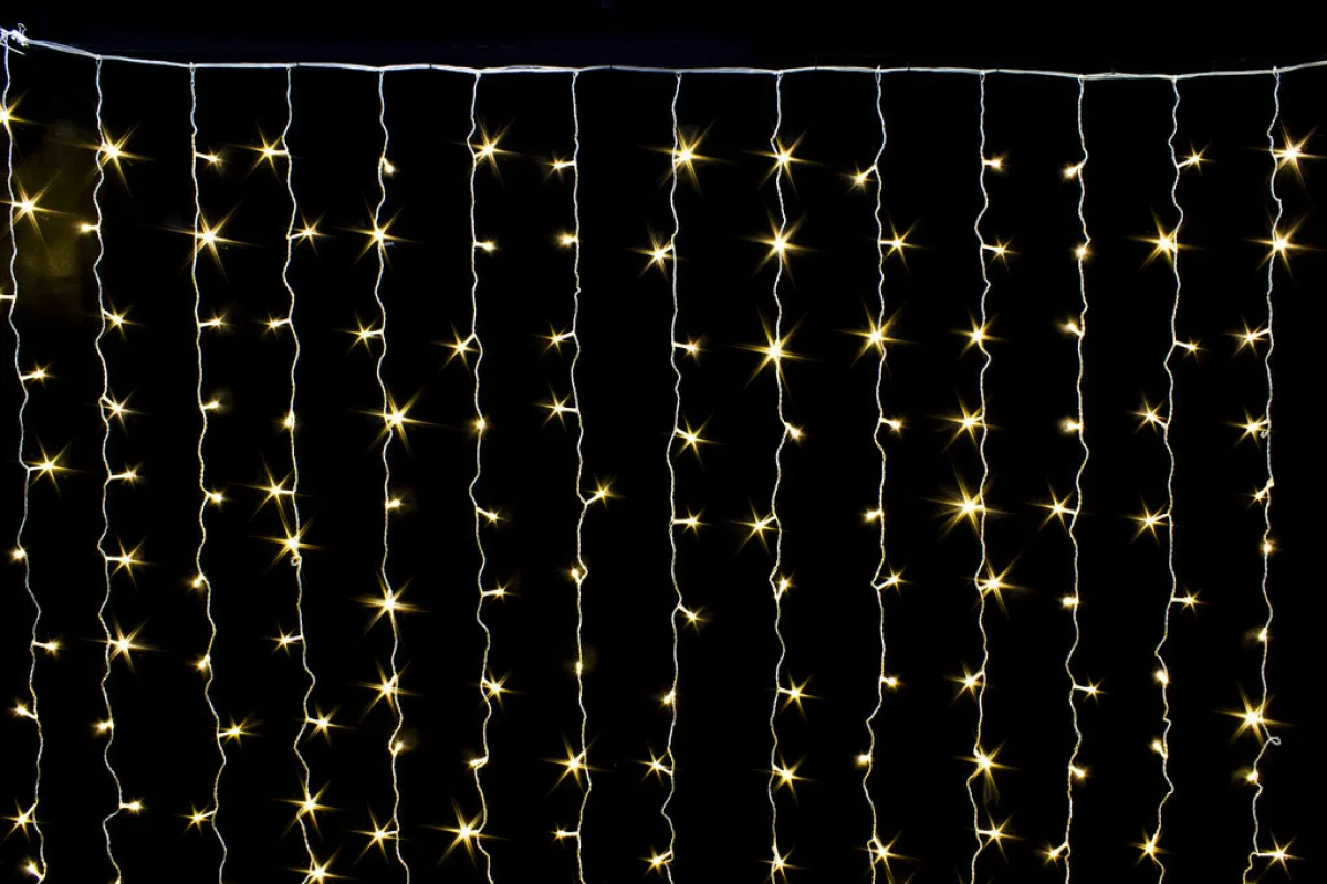 Гирлянда "Занавес (дождь)" 100 LED, 1,5х1 м, контроллер, разноцветная — фото 4