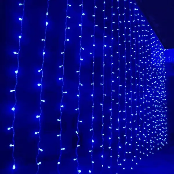 Гирлянда "Занавес (дождь)" 360 LED, 3х2 м, мерцает, разноцветная