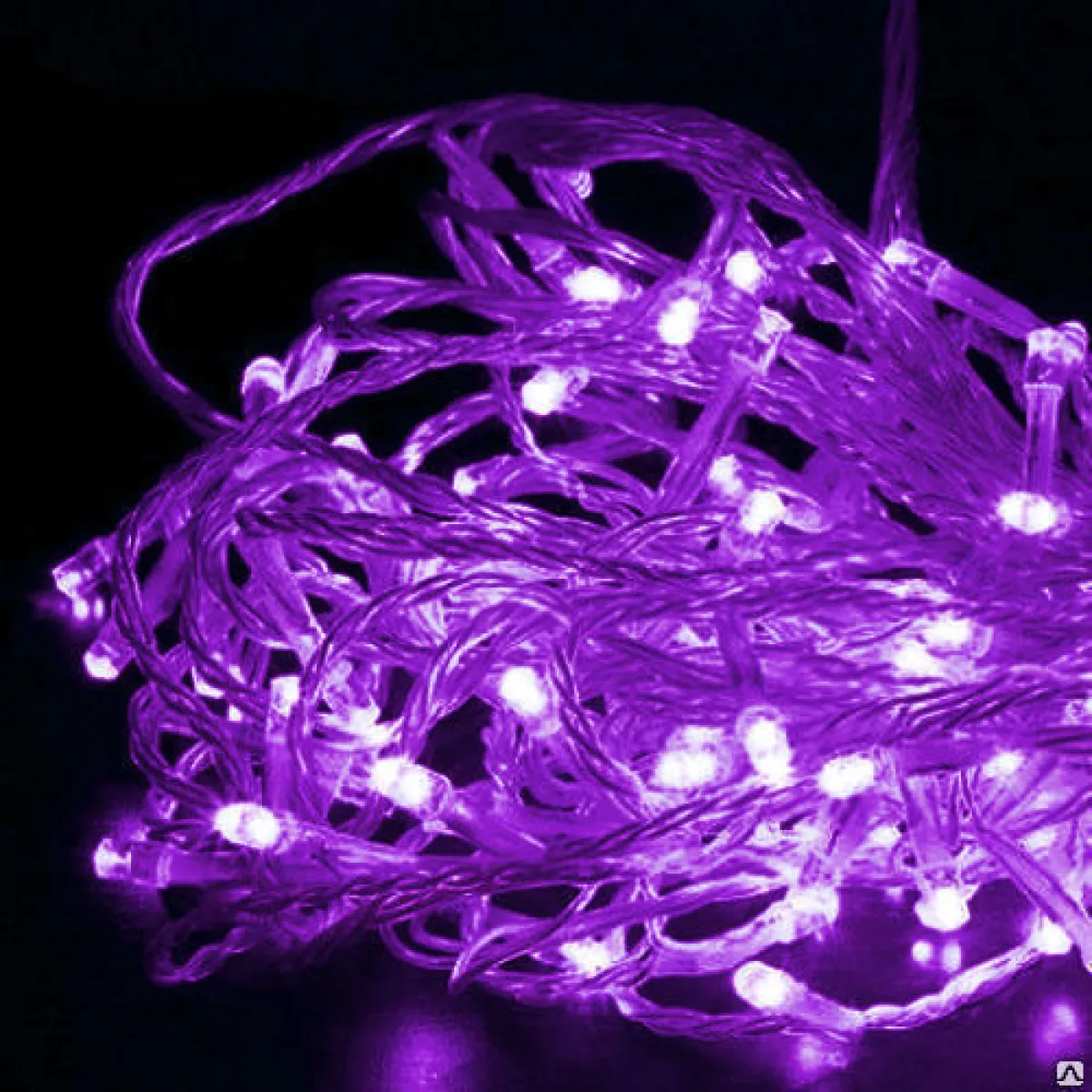 Светодиодная гирлянда Rich LED Нить 10 м, 24В, мерцающая, фиолетовый
