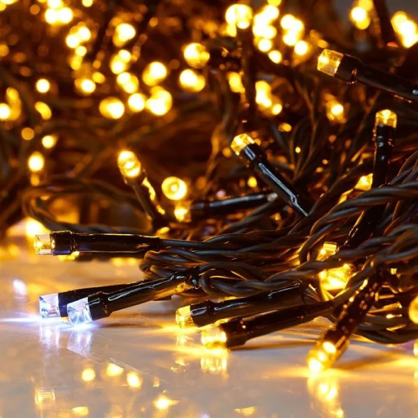 Гирлянда уличная, SPEC, провод черный. 3 нити по 20 м, 399 Led, 220V, стыкуется